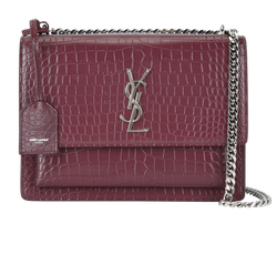 Medium Sunset, Embossed Croc, Burgundy,ALM44, B/DB, 3*